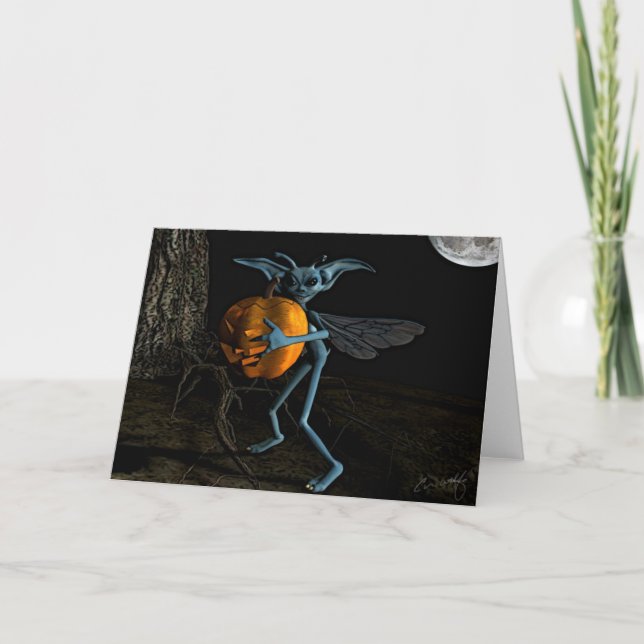 'Pumpkin Thief' Card Kort (Framsida)