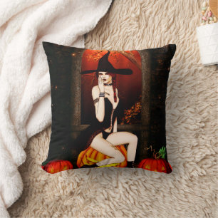 Pumpkin Throne Witch Kudde