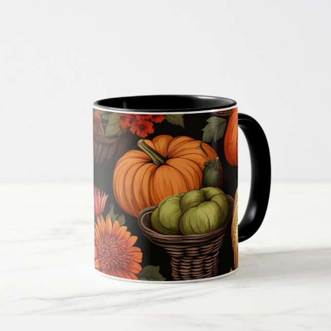 Pumpkin Time, Färg of Autumn Mugg (Framsida höger)