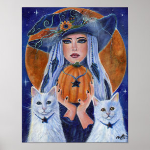 Pumpkin time Halloween häxby Renee Lavoie Poster