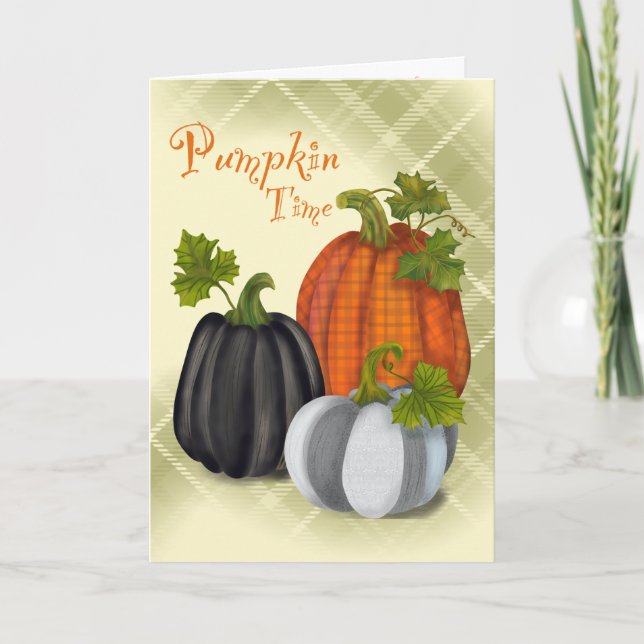 Pumpkin Time och Halloween Kort (Framsida)