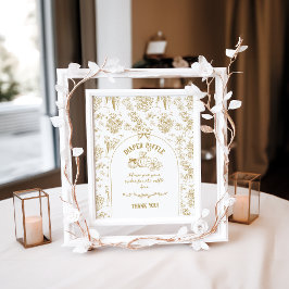 Pumpkin Toile Blommigt Neutralt Baby Shower Diskon Poster