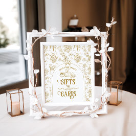 Pumpkin Toile Blommigt Neutralt Baby Shower-gåvor Poster