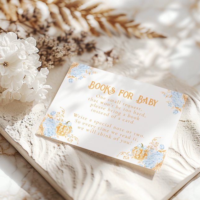 Pumpkin Toile Vapensköld Elegant Boy Shower Tilläggskort (Skapare uppladdad)