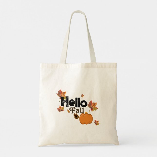 Pumpkin Tote Bag Tygkasse (Baksida)