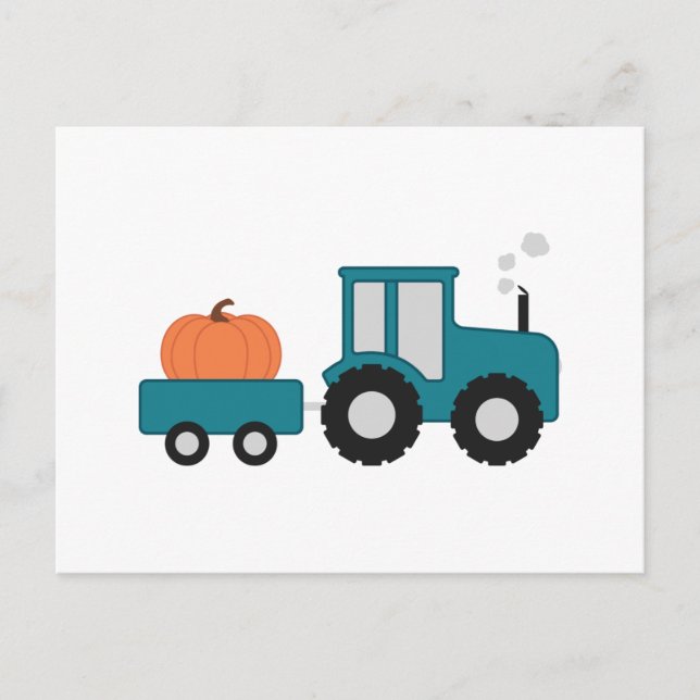 Pumpkin Tractor Vykort (Framsida)