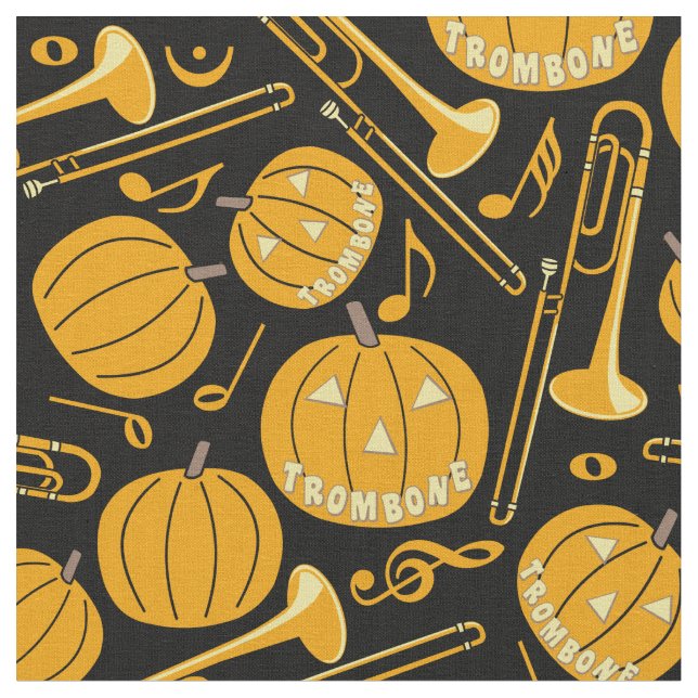 Pumpkin Trombone Musik noter Tyg (Närbild)