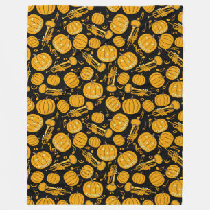 Pumpkin Trumpet Musik noter Fleece Blanket