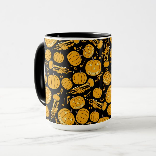 Pumpkin Trumpet Musik noter Mugg (Framsida vänster)