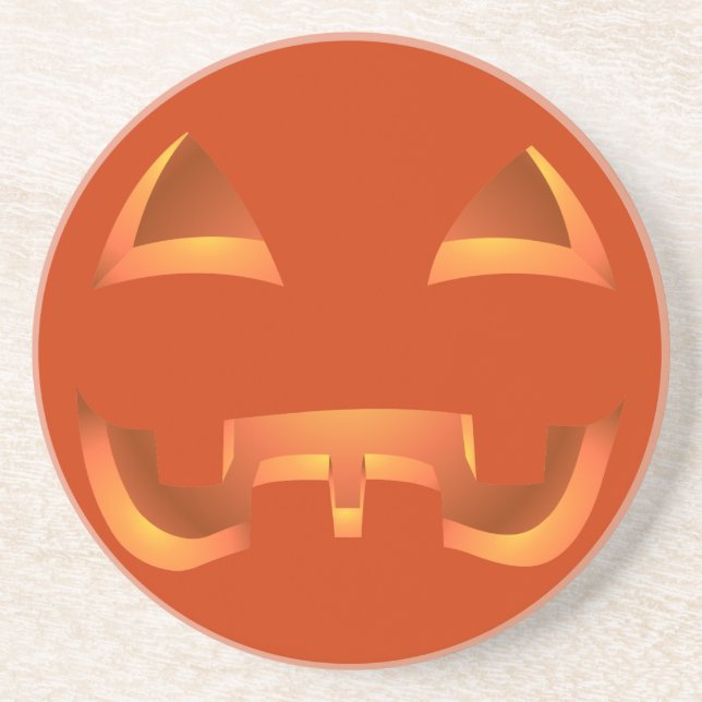 Pumpkin Underlägg Roligten Halloween Jack-O-Lanter (Framsidan)