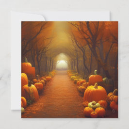 Pumpkin Väg BeSnygg höstscen Anpassningsbar Kort