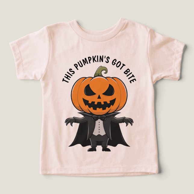 Pumpkin Vampire T Shirt (Design Framsida)