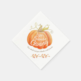 Pumpkin vattenfärgsbildelserserserge napkins pappersservett