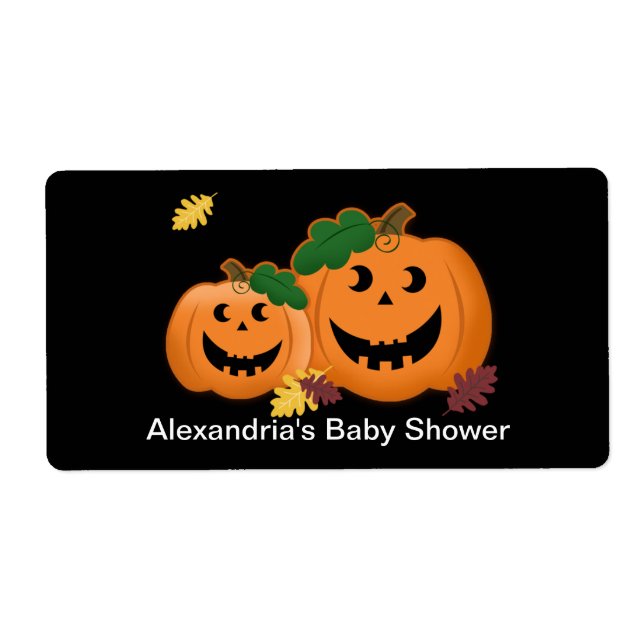 Pumpkin Vattenflaska Sticker Fraktsedel (Framsidan)