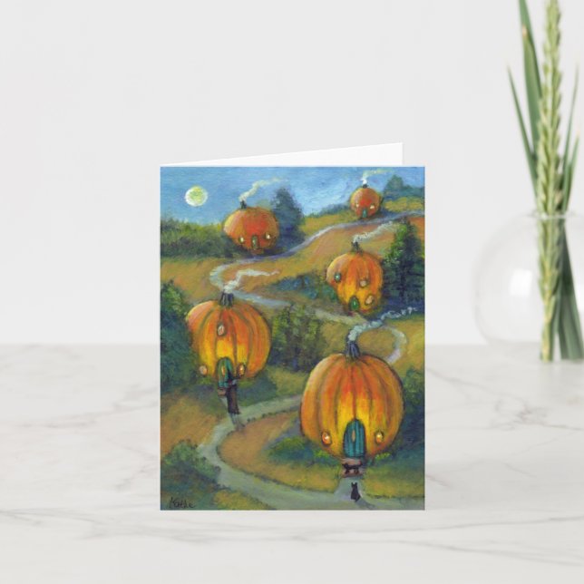 Pumpkin Villing Note Card Kort (Framsida)