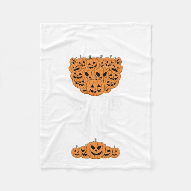 Pumpkin Vin Gl Spindelnät Costume Easy Halloween Fleecefilt (Framsidan)