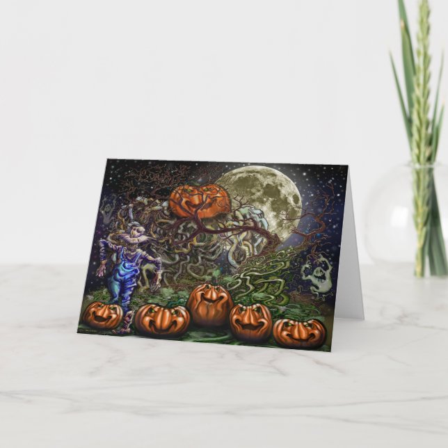 Pumpkin Vines Card Kort (Framsida)