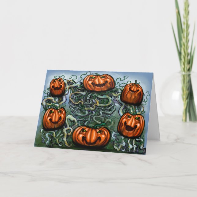 Pumpkin Vines Card Kort (Framsida)
