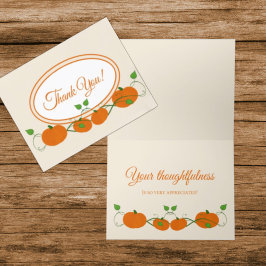Pumpkin Vines Foldigt tackkort