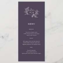 Pumpkin Vines Mörk Plum Lila Monogram Bröllop
