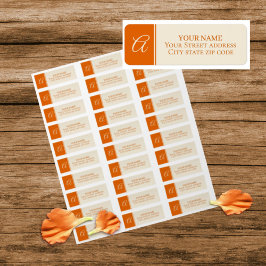 Pumpkin Vines Return-adressetikett Returadress Etikett