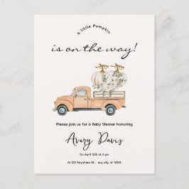 Pumpkin-vykort för babyskor med anpassningsbar vykort