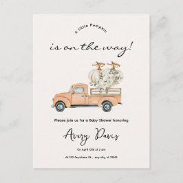 Pumpkin-vykort för babyskor med anpassningsbar vykort