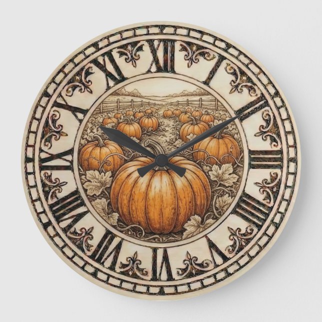  Pumpkin - Wall Clock  Stor Klocka (Framsida)