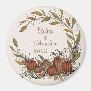 Pumpkin WAN-andningsinspirion Bröllop Höst Magnet