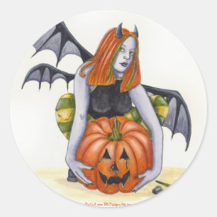 Pumpkin Watcher Sticker Runt Klistermärke