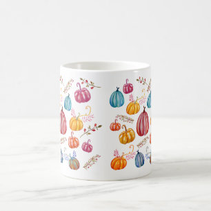 Pumpkin Watercolor Art Anpassningsbar Mugg