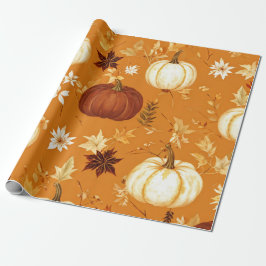 Pumpkin Watercolor Fall & Autumn Thanksgiving Presentpapper