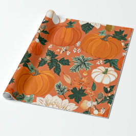 Pumpkin Watercolor Fall & Autumn Thanksgiving Presentpapper