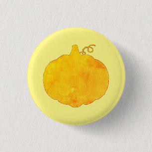Pumpkin Watercolor-målning Knapp
