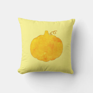 Pumpkin Watercolor-målning Kudde