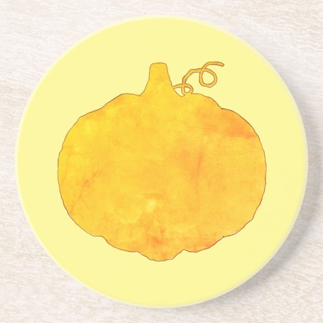 Pumpkin Watercolor-målning Underlägg (Framsidan)