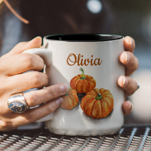 Pumpkin Watercolor Mugg