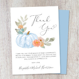 Pumpkin Watercolor Pojke Shower - tackkort Inbjudningar