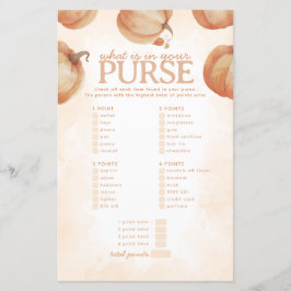 Pumpkin What is in your Purble Baby Shower Game