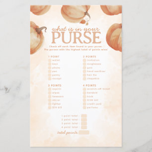 Pumpkin What is in your Purble Baby Shower Game