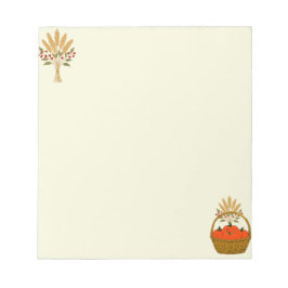 📝 **Pumpkin & Wheat Basket Notepad Anteckningsblock