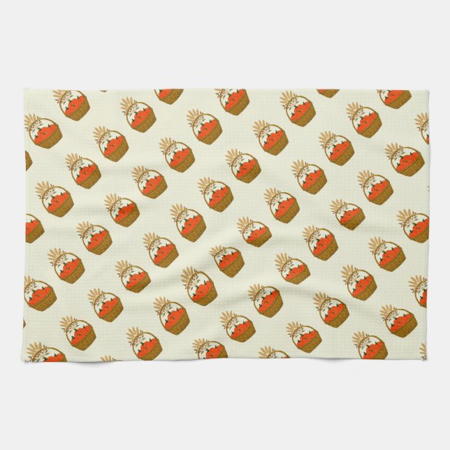 🧺 **Pumpkin & Wheat Kitchen Towel Kökshandduk (Horisontell)