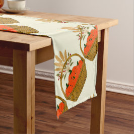 🍂 **Pumpkin & Wheat Table Runner