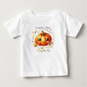 Pumpkin Wildblomma Fall Watercolor Birthday T Shirt