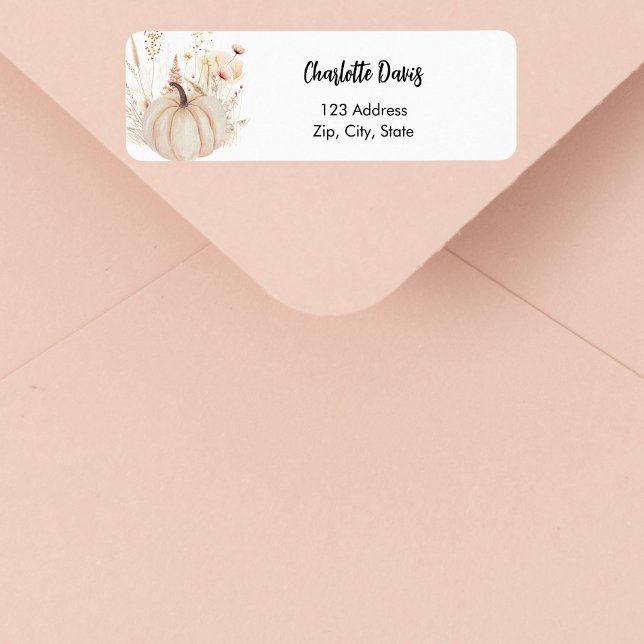 Pumpkin WildBlor rosa beige returadress Returadress Etikett (Skapare uppladdad)