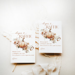 Pumpkin WildFlower Boho Fall Baby Shower-bländare Tilläggskort