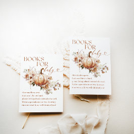 Pumpkin WildFlower Boho Fall Baby Shower bok Tilläggskort