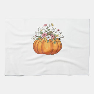 Pumpkin Wildflowers Fall Autumn Classic T-Shirt.pn Kökshandduk