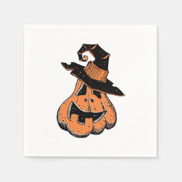 Pumpkin Witch Doodle Pappersservett