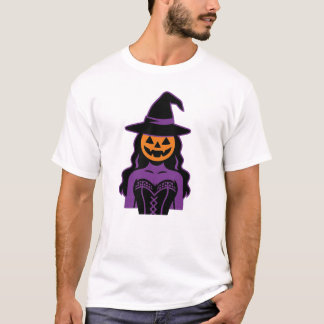 Pumpkin Witch Halloween Design Design | Spooky Dam T Shirt